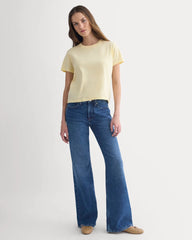 The Box-Cut Tee in Essential Cotton | Double Cream | No Pocket