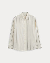 Everyday Shirt in Silky Cotton | Gardenia/Meteorite