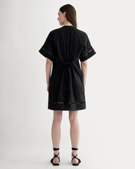 The Lace Trim Popover Dress | Black