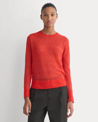 The Air Alpaca™ Relaxed Crew Top | Fiery Red