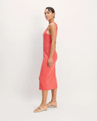 The ’90s Rib Dress | Coral