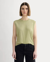 The Muscle Tee in Cotton Linen | Eucalyptus