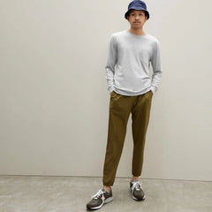 The Organic Cotton Long-Sleeve Pocket Tee | Heathered Grey