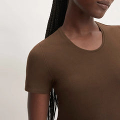 The Supima® Form Crew Neck Tee | Cocoa