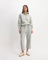 The ReTrack Half-Zip Sweatshirt | Heather Grey