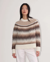 The Fair Isle Crew | Bone / Brown Fair Isle
