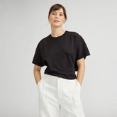 The Organic Cotton Tie Back Tee | Black
