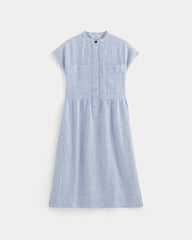 The Craft Dress in Linen | Bluebell / Bone