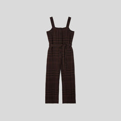 The Linen Jumpsuit | Chocolate Brown / Black