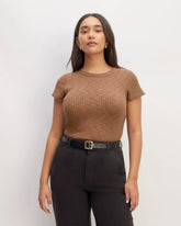 The Cozy Rib Tee | Carob Brown