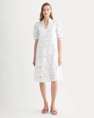 The Eyelet Midi Dress | Bone