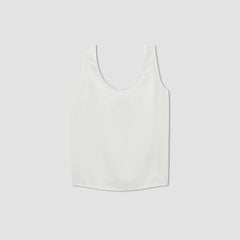 The Scoop Tank in Washable Silk | Off-White