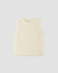 The Organic Cotton Open-Stitch Tank | Bone