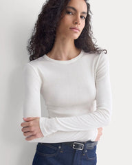Tissue Long-Sleeve Crew | Bone