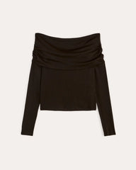 The Off-the-Shoulder Top in Butterluxe | Black