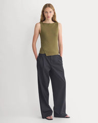 Tissue Boatneck Tank with Side Tie | Beech