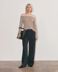 The Crew in Cotton Cashmere | Powder / Black