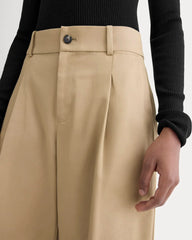 Wide-Leg Trouser in Buttersmooth | Ash Brown | 30" Inseam