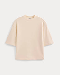 Lightweight Terry Oversized Tee | Parchment