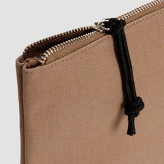 The Organic Canvas Pouch | Cappuccino