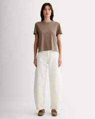 The Box-Cut Tee in Essential Cotton | Clay | No Pocket