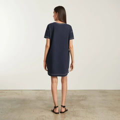 The Oversized Mariner Dress | Navy / White