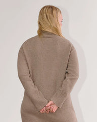 The Sweater Dress in Plush Cotton | Heather Taupe