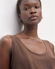 The Scoop Tank in Washable Silk | Cocoa