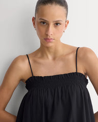 Gauze Smocked Dress | Black
