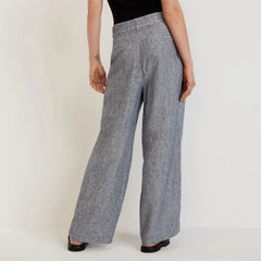 The Linen Way-High® Drape Pant | Canvas Tan / Navy
