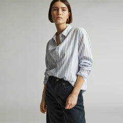 The Must-Have Shirt in Silky Cotton | Periwinkle / White