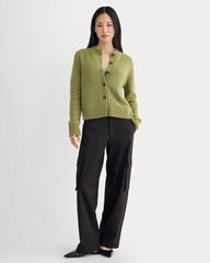 The Crew Cardigan in Alpaca | Moss