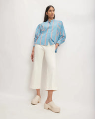 The Oversized Raglan Shirt | Parisian Blue / Black / Rusted Red / Bone