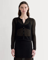 The Lace Knit Cardigan | Black
