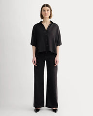 The Short-Sleeve Square Shirt in Butterlite | Black