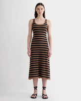 The Crochet Knit Tank Dress | Mocha / Black