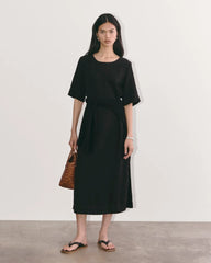 The Relaxed T-Shirt Dress in Buttersoft | Black
