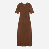 The Open Back Rib Dress | Espresso