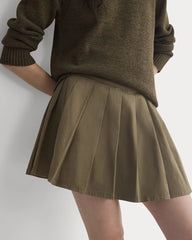 Utility Pleated Mini Skirt | Olive