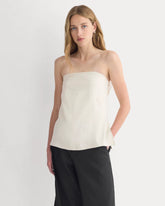 Tube Top in Stretch Linen | Birch