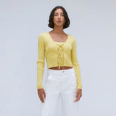 The Cotton-Merino Front-Tie Top | Dandelion