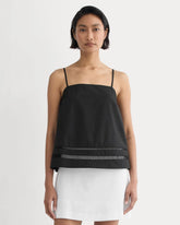 The Lace Trim Tank | Black