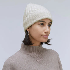 The Cashmere Beanie | Pale Heather Grey