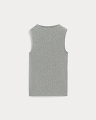 The Luxe Rib Funnel-Neck Tank | Heathered Grey