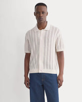 Textured Knit Resort Shirt | Heathered Oat