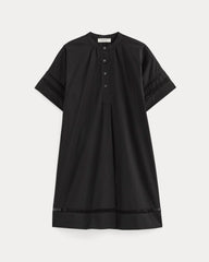 The Lace Trim Popover Dress | Black