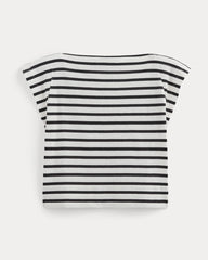 The Oversized Muscle Tee | Bone / Black