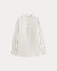 The Henley Shirt in Linen | White
