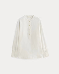 The Henley Shirt in Linen | White