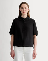 The Popover Top in Washable Silk | Black